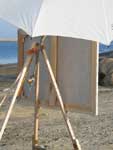 spring mechanism allows you to adjust the length of each leg individually with just a pull of a lever